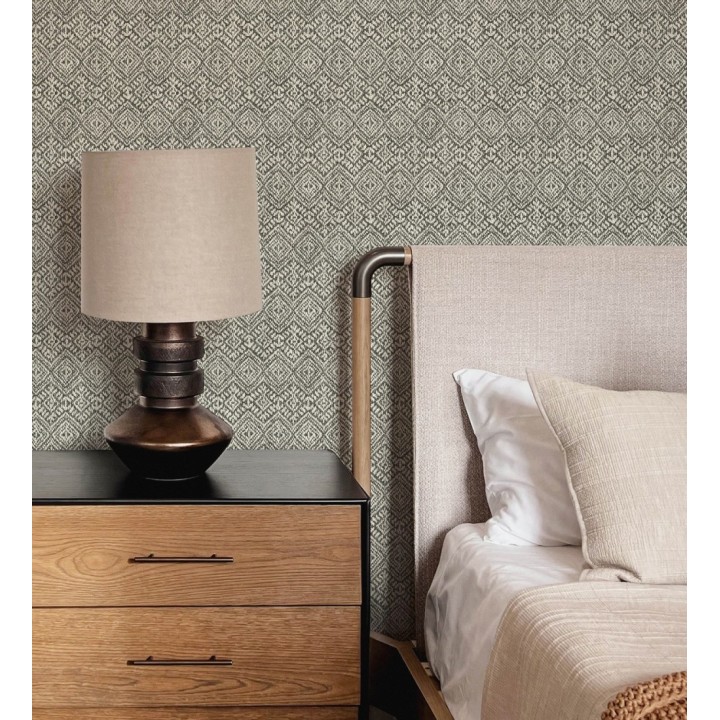 Papel pintado de rombos estilo tribal africano - Quilombo Fiber 682997