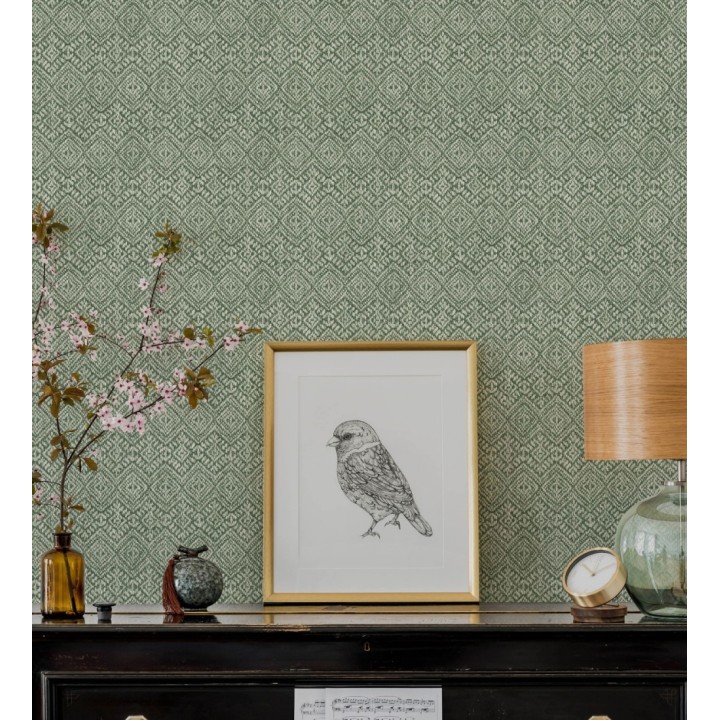 Papel pintado de rombos estilo tribal africano - Quilombo Fiber 682998