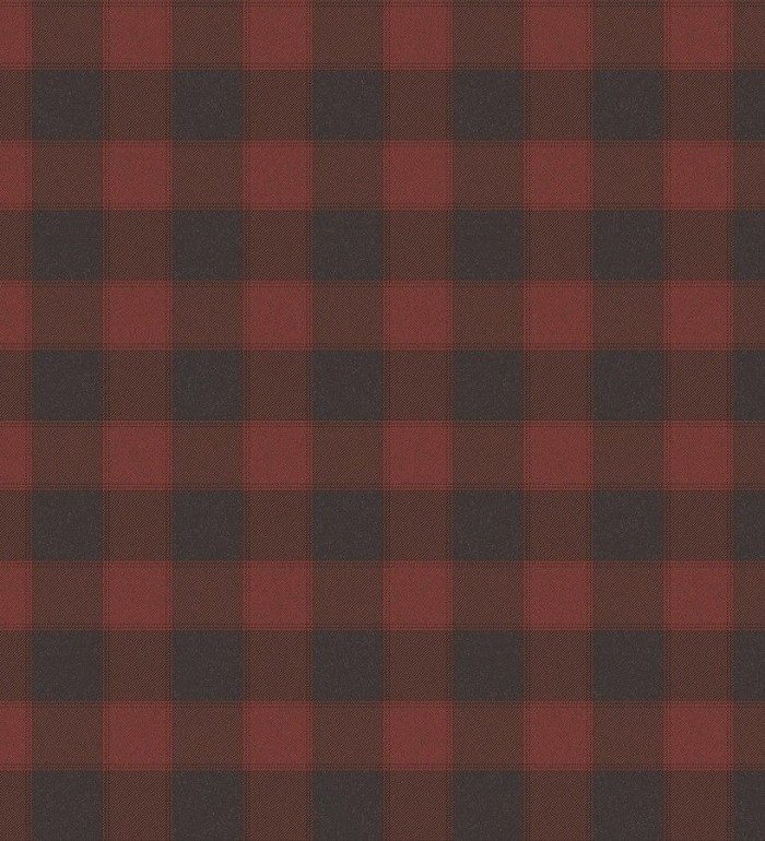 Papel pintado cuadros vichy negro y rojo - Brandon Celtic 124161