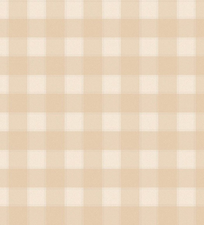 Papel pintado cuadros vichy tonos beige - Brandon Celtic 124162