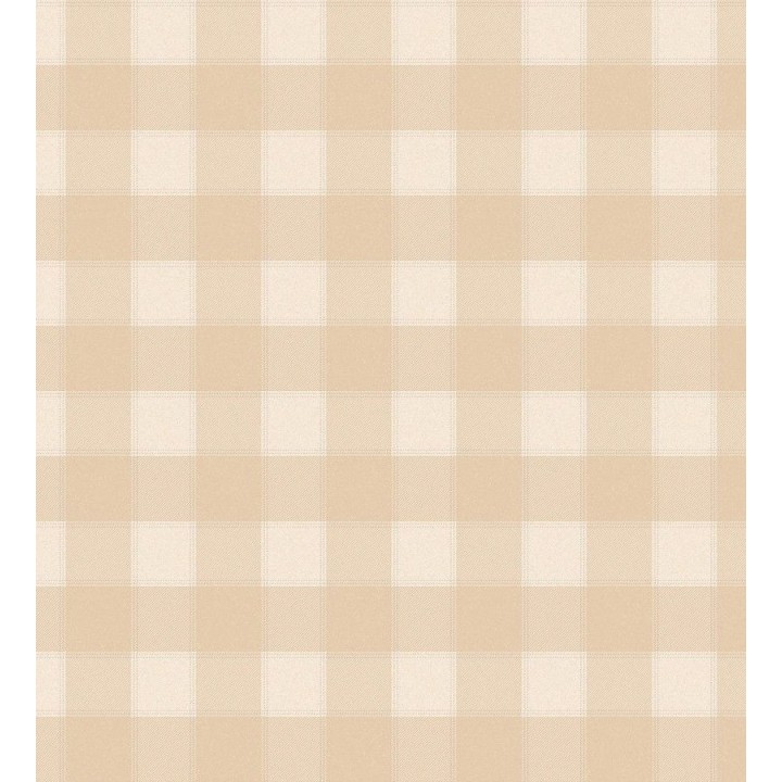 Papel pintado cuadros vichy tonos beige - Brandon Celtic 124162