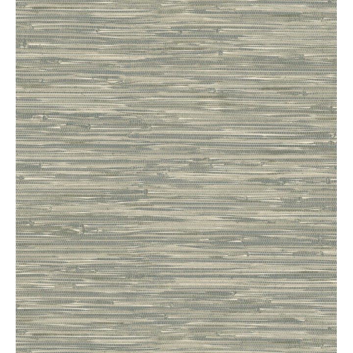 Papel pintado efecto cañas entrelazadas con yute natural en tonos verdes - Talasari Bamboo 683003