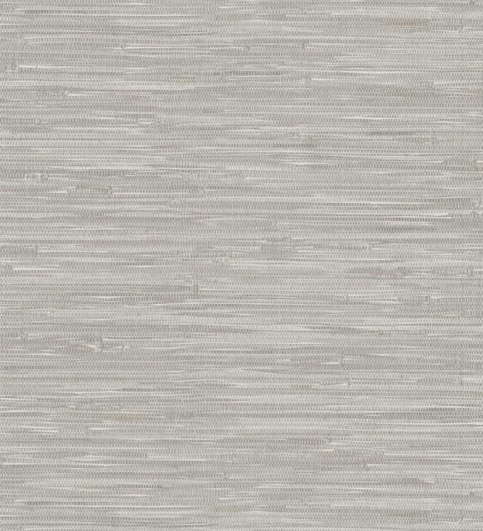 Papel pintado efecto cañas entrelazadas con yute natural en tonos grises - Talasari Bamboo 683005