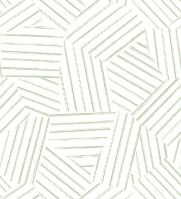 Papel pintado de líneas geométricas verde - Micah Lines 683014