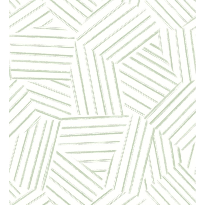 Papel pintado de líneas geométricas verde - Micah Lines 683014