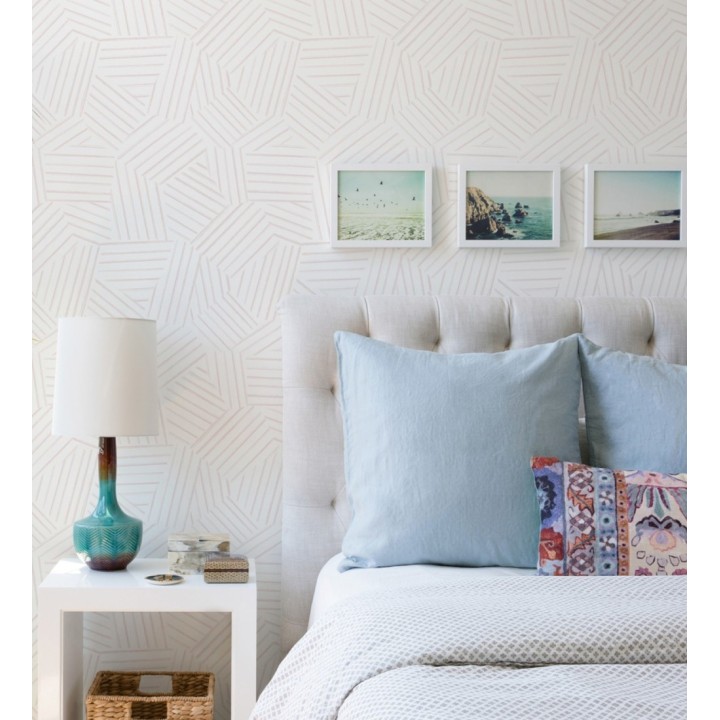 Papel pintado de líneas geométricas rosa - Micah Lines 683016