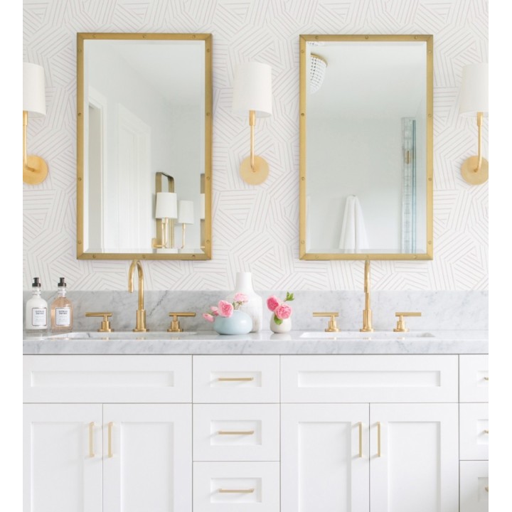 Papel pintado de líneas geométricas rosa - Micah Lines 683016