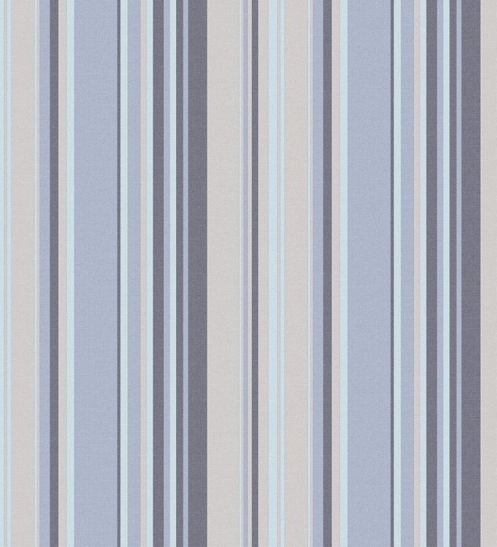 Papel pintado rayas desiguales tonos azules y grises - Walter Stripes 124170