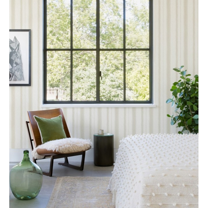 Papel pintado de rayas difuminadas en tonos beige - Ibizan Stripes 683021