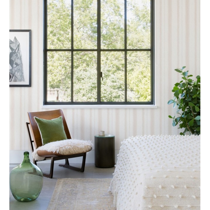 Papel pintado de rayas difuminadas en tonos cálidos - Ibizan Stripes 683022