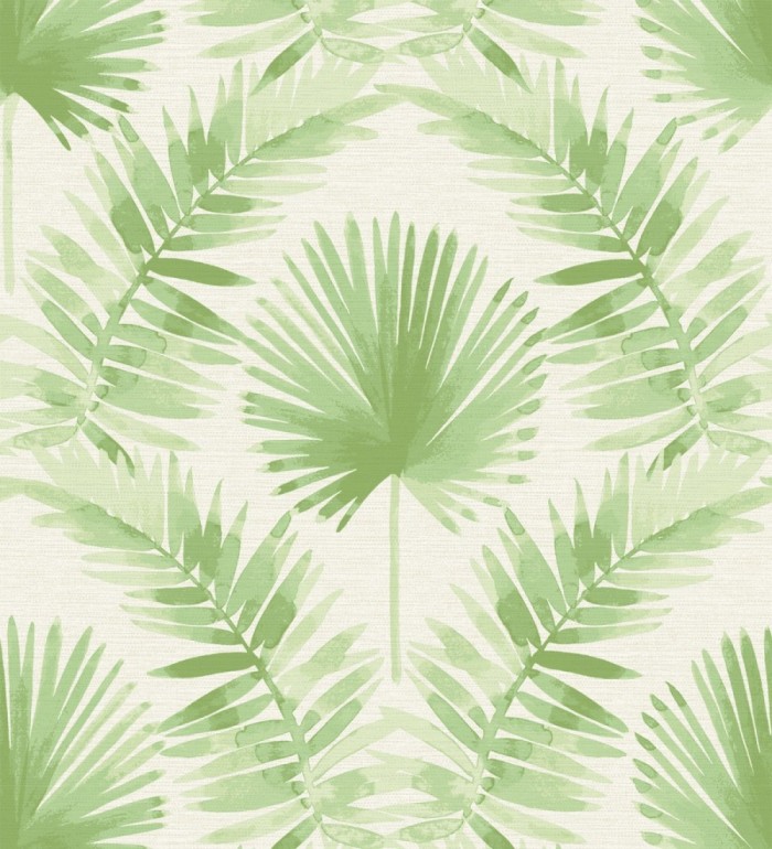 Papel pintado hojas de palmera tonos verdes - Aloha Palm 683024