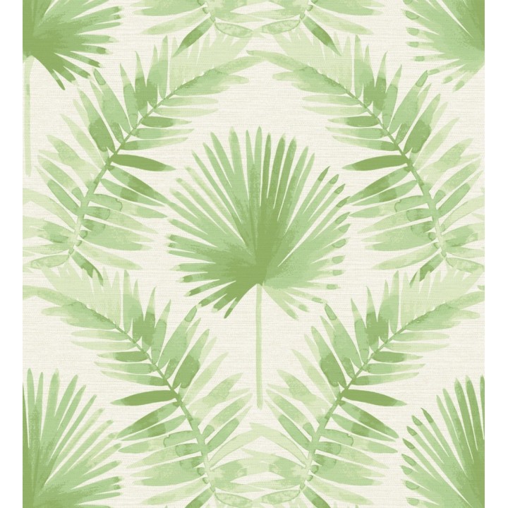 Papel pintado hojas de palmera tonos verdes - Aloha Palm 683024
