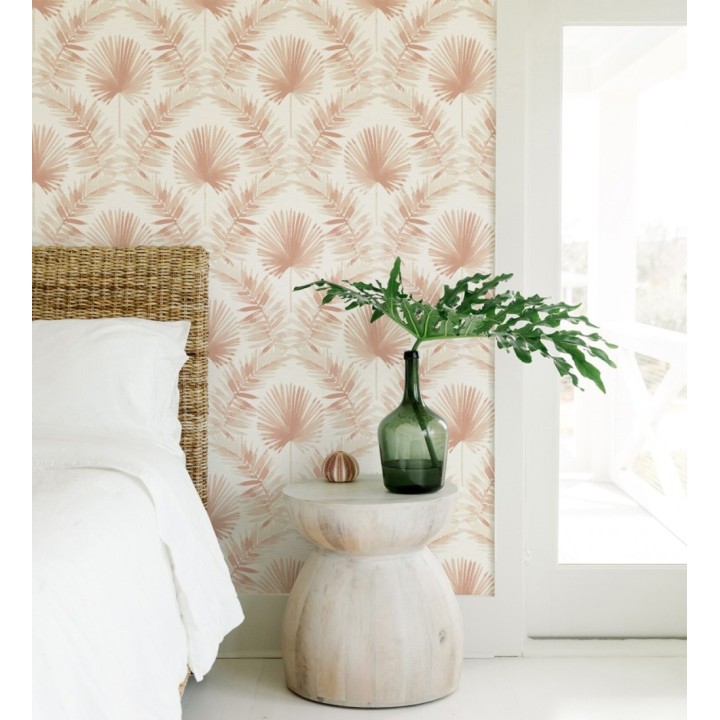 Papel pintado hojas de palmera tonos cálidos - Aloha Palm 683027