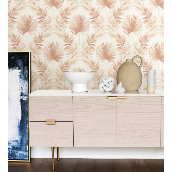 Papel pintado hojas de palmera tonos cálidos - Aloha Palm 683027