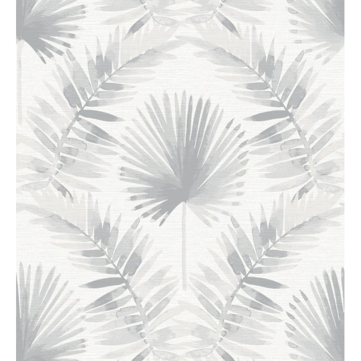 Papel pintado hojas de palmera tonos grises - Aloha Palm 683028