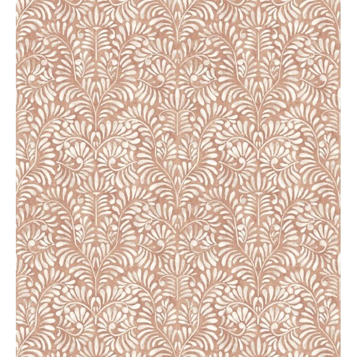 Papel pintado diseño ornamental de hojas fondo tonos tierra - Florence Leaves 683032