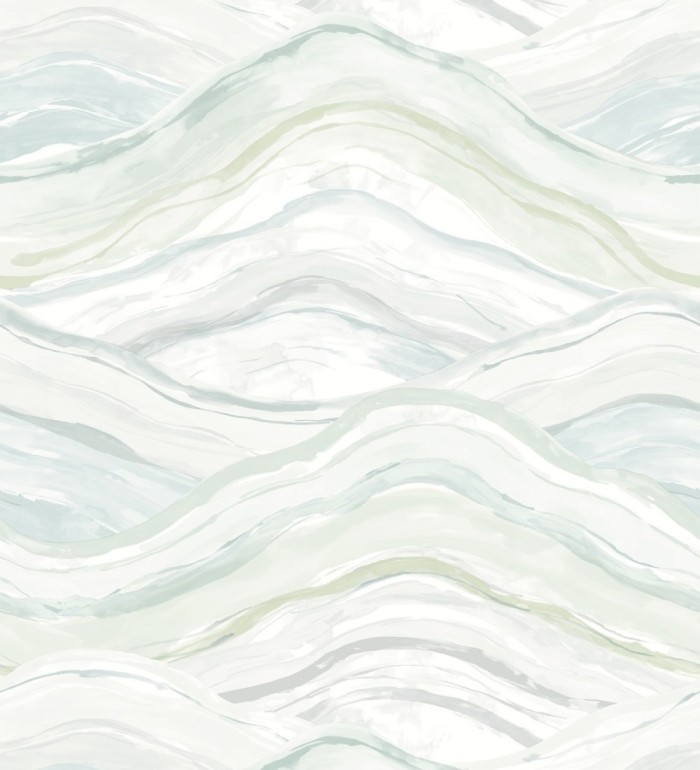 Papel pintado con olas en colores suaves de estilo contemporáneo - Turner Waves 683037
