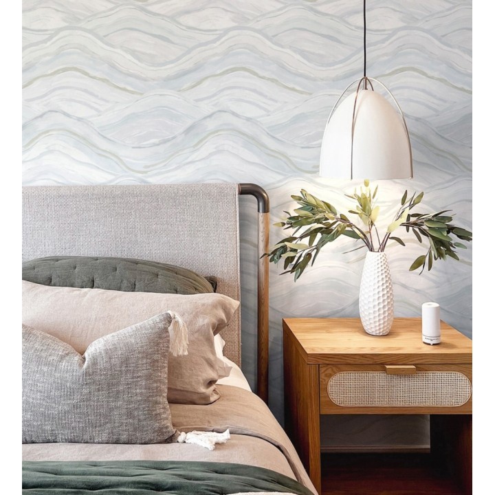 Papel pintado con olas en colores suaves de estilo contemporáneo - Turner Waves 683038