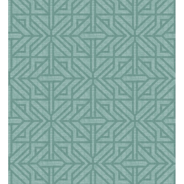 Papel pintado con diseño arquitectónico color turquesa - Hakon Symmetry 683041