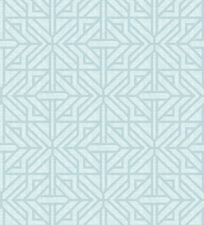 Papel pintado con diseño arquitectónico color agua marina - Hakon Symmetry 683045