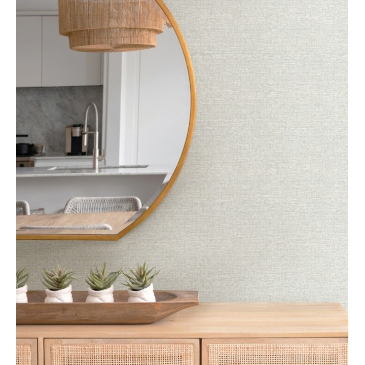 Papel pintado liso de fibra tejida color gris - Toulouse Weave 683050