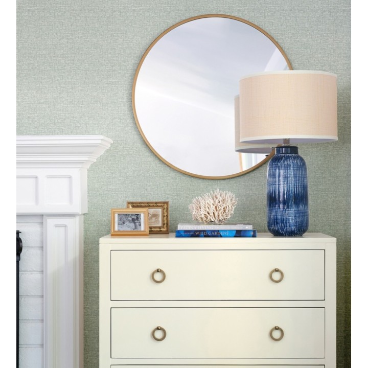 Papel pintado liso de fibra tejida color verde - Toulouse Weave 683051