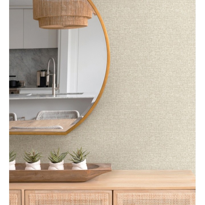 Papel pintado liso de fibra tejida color tierra - Toulouse Weave 683053