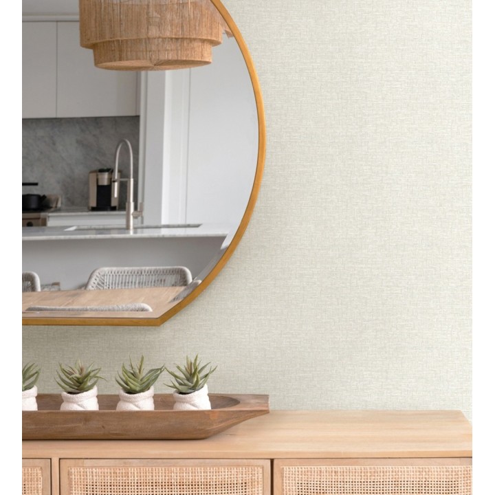 Papel pintado liso de fibra tejida color beige - Toulouse Weave 683055