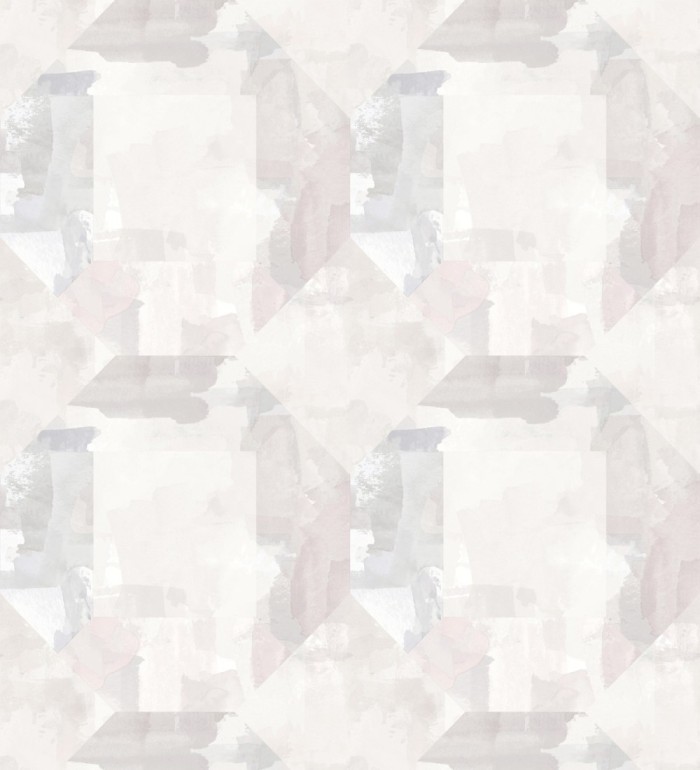 Papel pintado geométrico en acuarela suave con tonos tierra - Kyoto Dimensions 683058