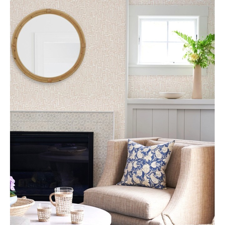 Papel pintado abstracto de formas de laberinto - Nevinson 683067