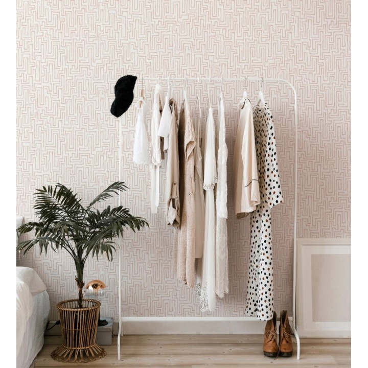 Papel pintado abstracto de formas de laberinto - Nevinson 683067