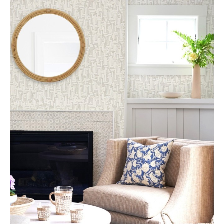 Papel pintado abstracto de formas de laberinto - Nevinson 683068