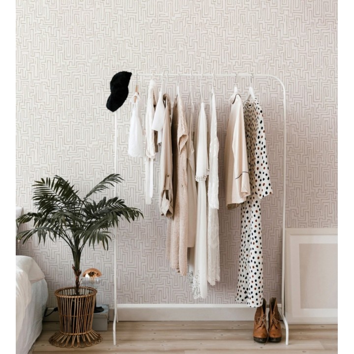 Papel pintado abstracto de formas de laberinto - Nevinson 683068