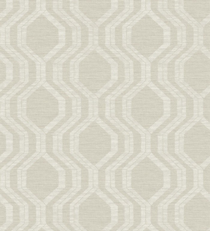 Papel pintado con diseño de hexágonos texturizados en tonos beige - Hexagon Harmony 683070