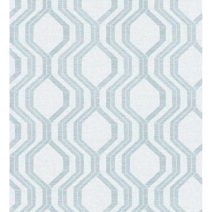 Papel pintado con diseño de hexágonos texturizados en tonos azules - Hexagon Harmony 683072