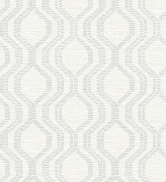 Papel pintado con diseño de hexágonos texturizados en tonos grises y blancos - Hexagon Harmony 683074