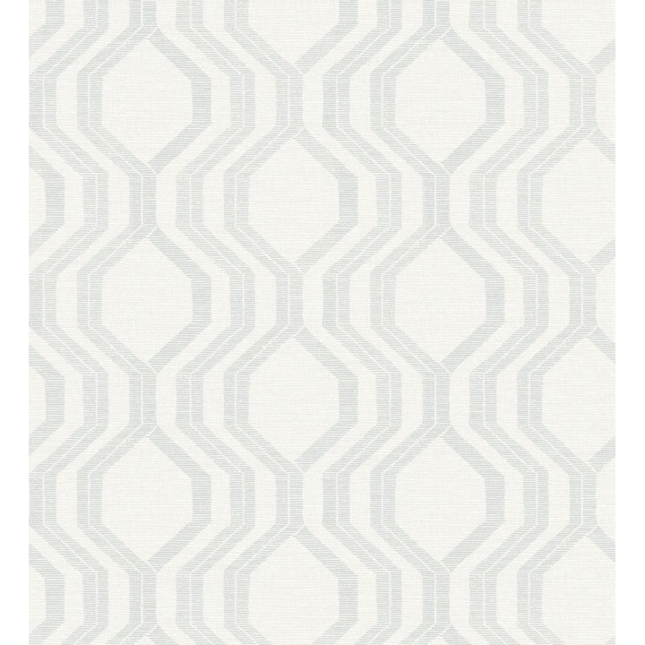 Papel pintado con diseño de hexágonos texturizados en tonos grises y blancos - Hexagon Harmony 683074