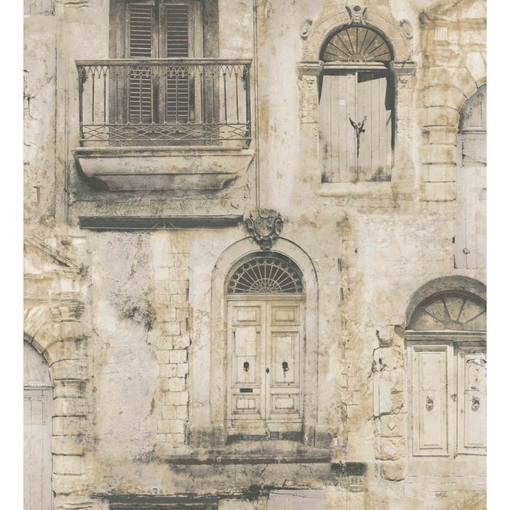 Papel pintado fachada boho estilo portugués - Tavira Boho 124201