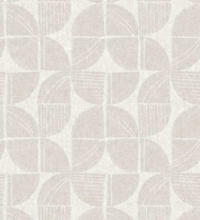 Papel pintado geométrico de inspiración africana beige claro - Tribal Harmony 683081