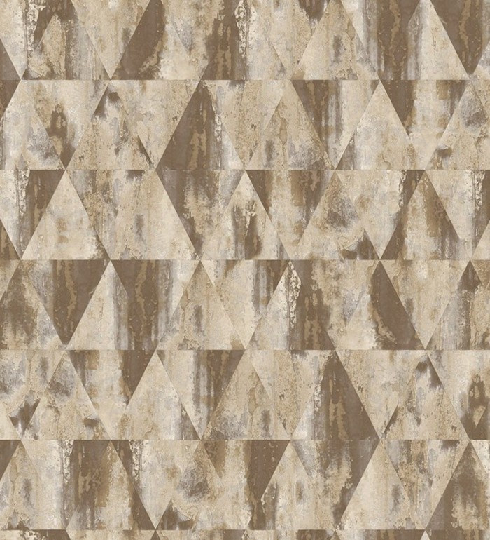 Papel pintado rombos desgastados en tonos marrones - Hendrix Diamonds 124381