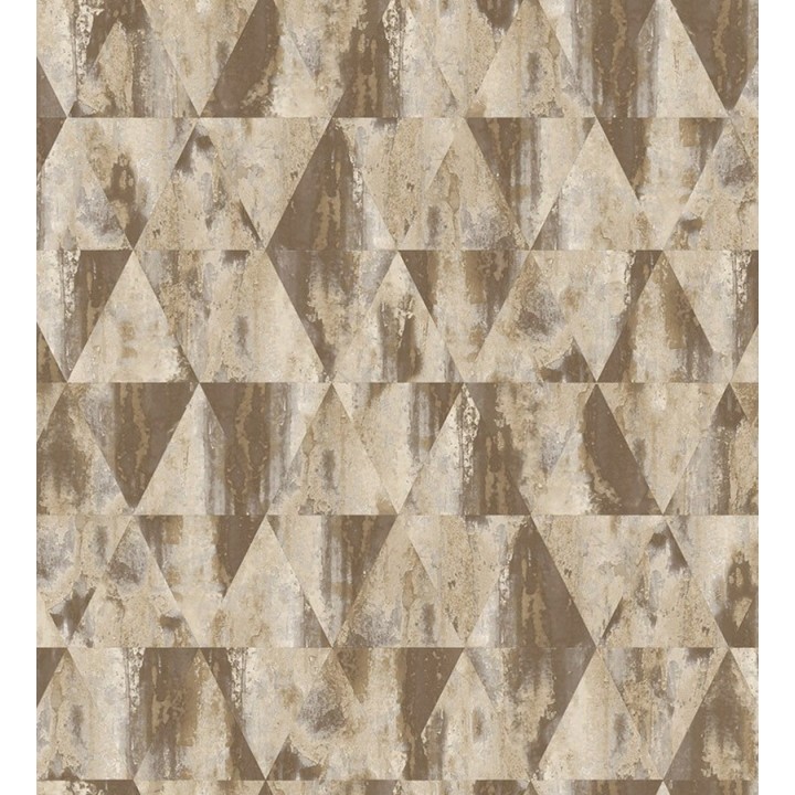 Papel pintado rombos desgastados en tonos marrones - Hendrix Diamonds 124381