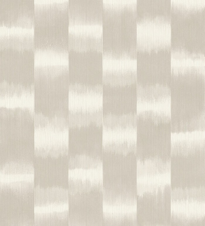 Papel pintado de rayas difuminadas con textura estilo Ikat tonos beige tostado - Nebula Glow 683087