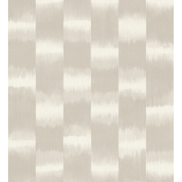 Papel pintado de rayas difuminadas con textura estilo Ikat tonos beige tostado - Nebula Glow 683087