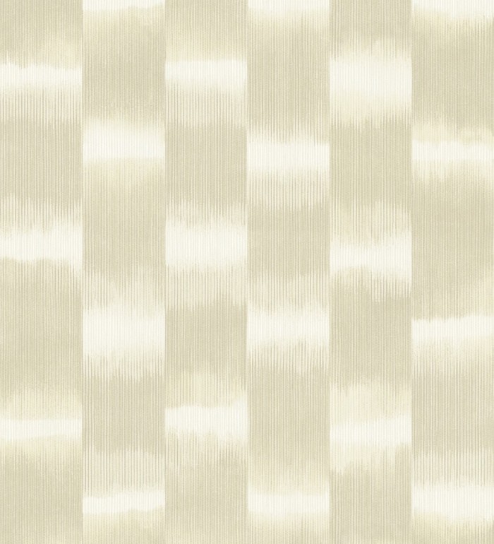 Papel pintado de rayas difuminadas con textura estilo Ikat tonos mostaza - Nebula Glow 683088