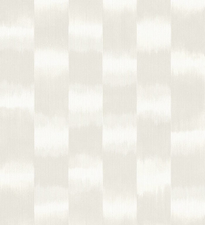 Papel pintado de rayas difuminadas con textura estilo Ikat tonos grises y beige - Nebula Glow 683089
