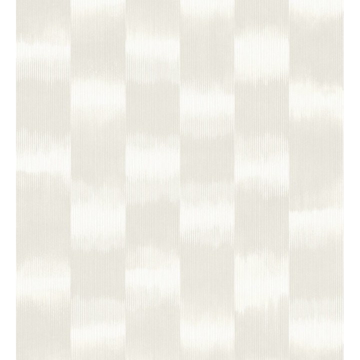 Papel pintado de rayas difuminadas con textura estilo Ikat tonos grises y beige - Nebula Glow 683089