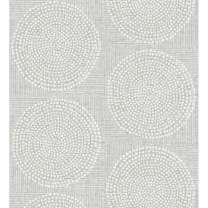 Papel pintado de circulo texturados estilo africano tonos grises - Maasai Circles 683091