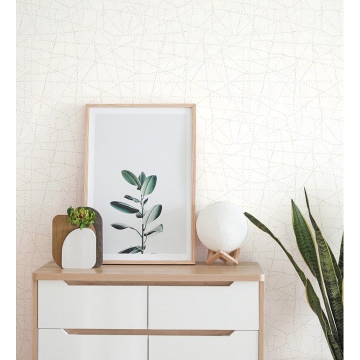 Papel pintado con líneas entrecruzadas inspiración de mapa estelar - Nomad Dots 683095