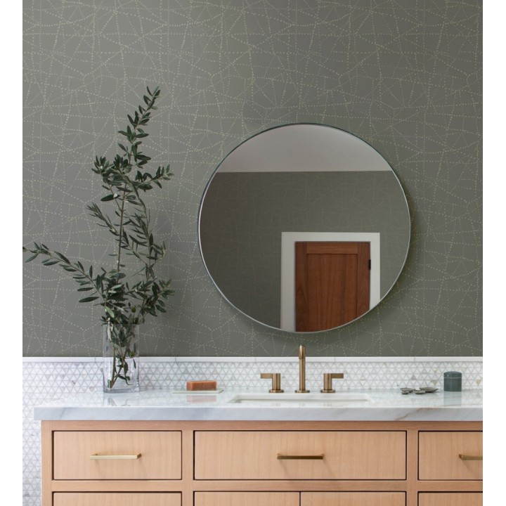 Papel pintado con líneas entrecruzadas inspiración de mapa estelar - Nomad Dots 683096