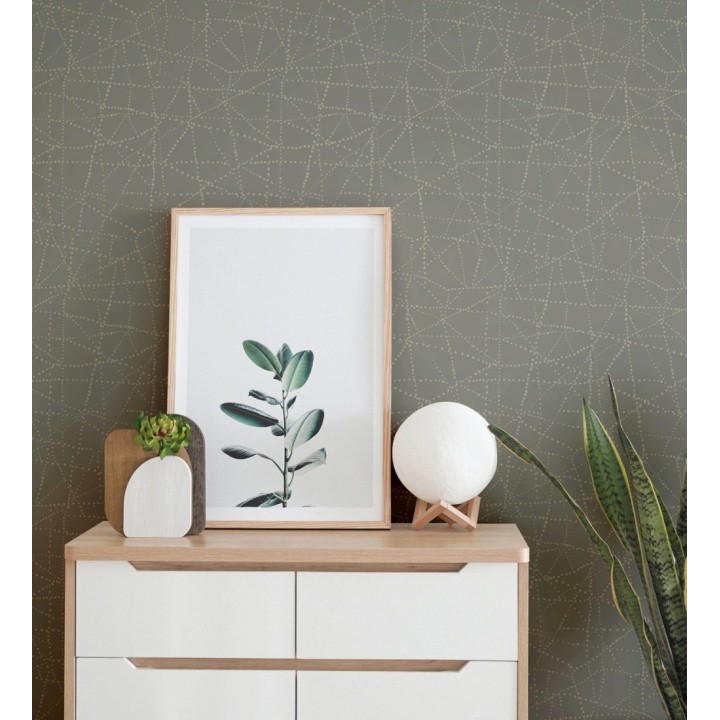 Papel pintado con líneas entrecruzadas inspiración de mapa estelar - Nomad Dots 683096